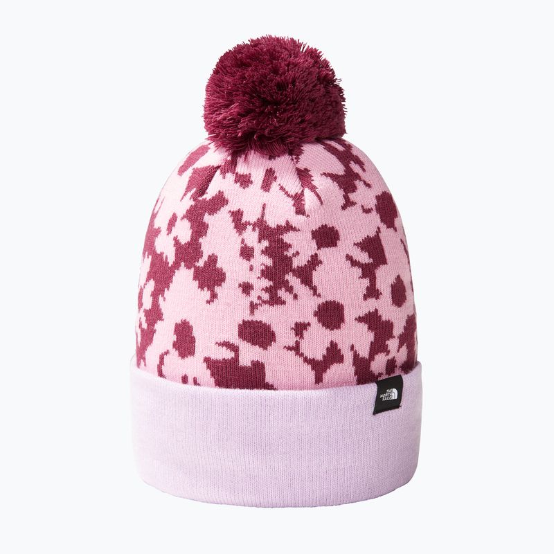 Detská zimná čiapka The North Face Ski Tuke boysenberry gradient kvetinová potlač