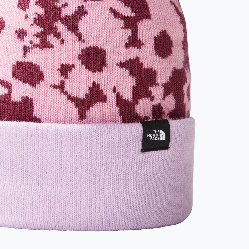 Detská zimná čiapka The North Face Ski Tuke boysenberry gradient kvetinová potlač 2