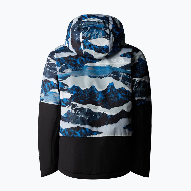 Detská lyžiarska bunda The North Face Freedom Insulated optic blue mountain traverse print 6