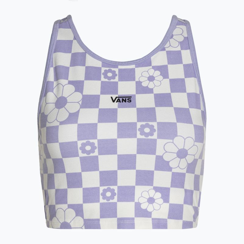 Dámske nohavice Vans Longline Racerback Bralette Kvetinový šachovnicový/sladký levanduľový top