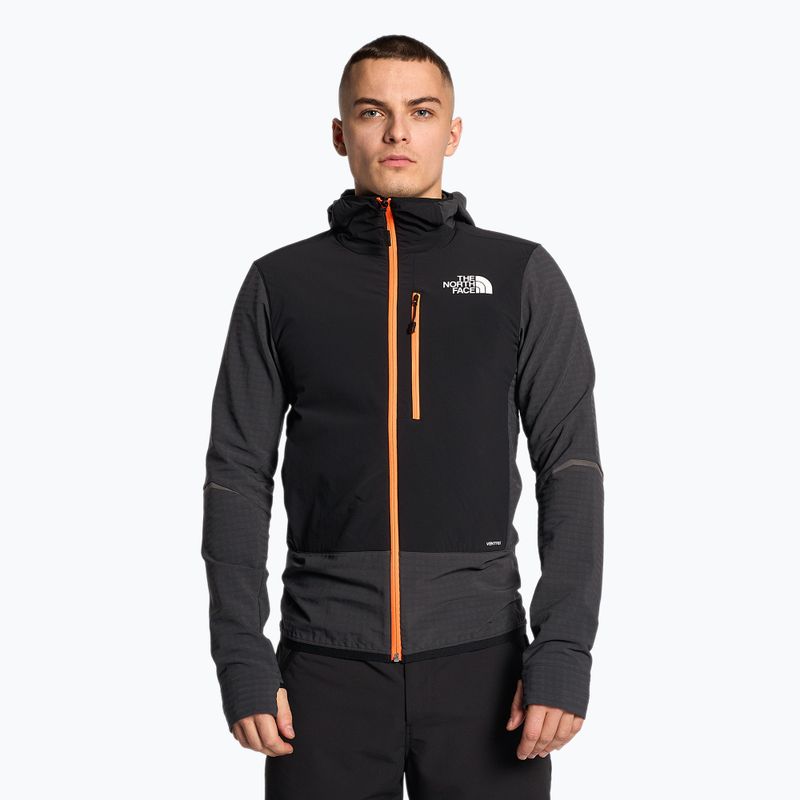 Pánska bunda The North Face Dawn Turn Hybrid Ventrix Midlayer sphalt grey/black/shocking orange