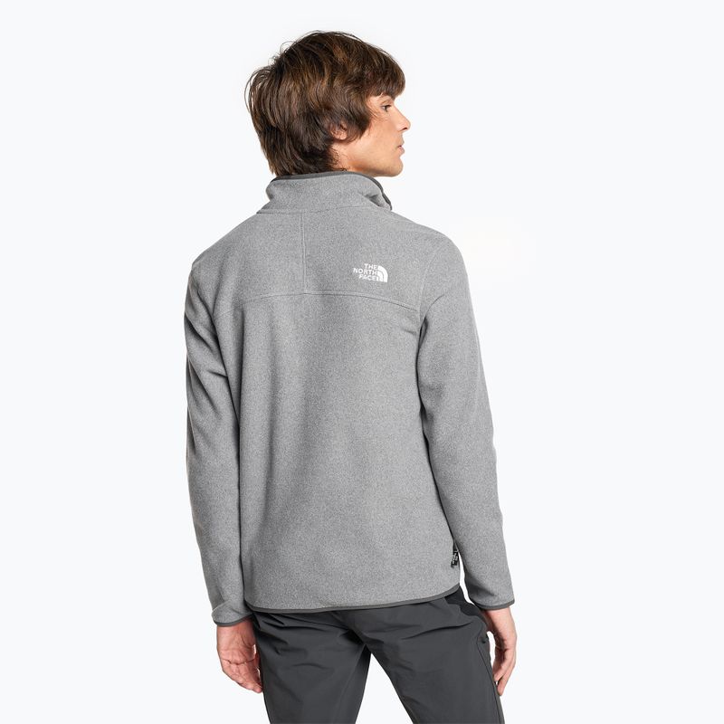 Pánska mikina The North Face 100 Glacier 1/4 Zip fleece medium grey heather 2