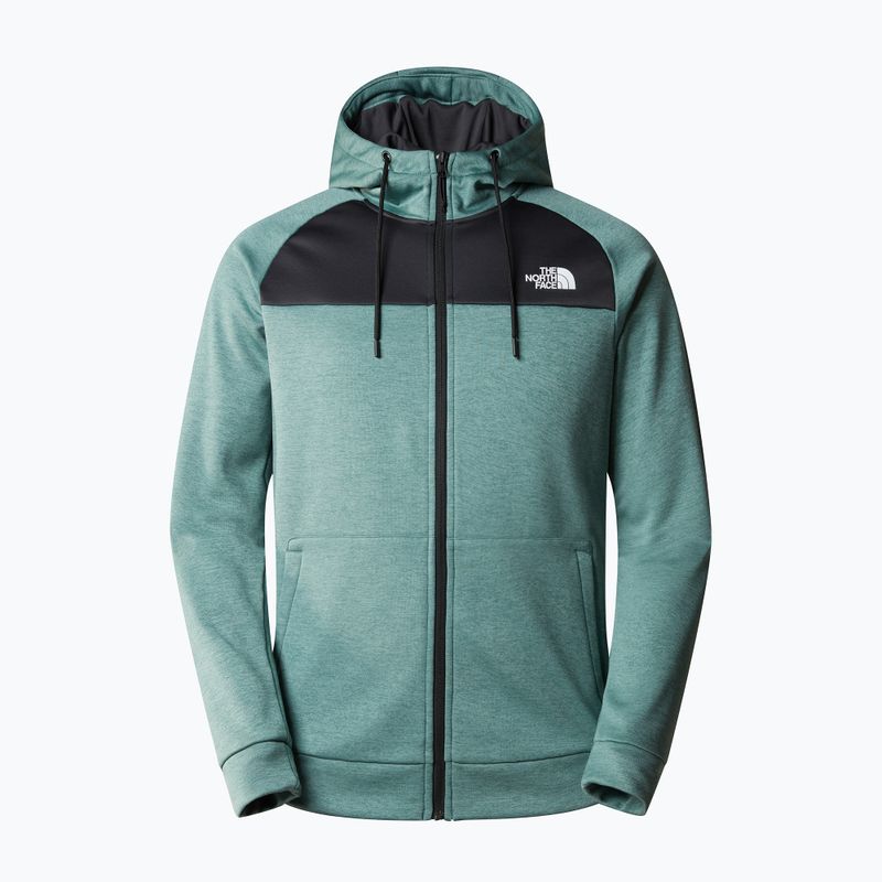 Pánska trekingová mikina The North Face Reaxion Fleece F/Z Hoodie dark sage heather/asphalt grey 4