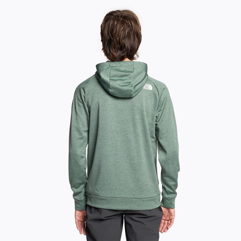 Pánska trekingová mikina The North Face Reaxion Fleece F/Z Hoodie dark sage heather/asphalt grey 2