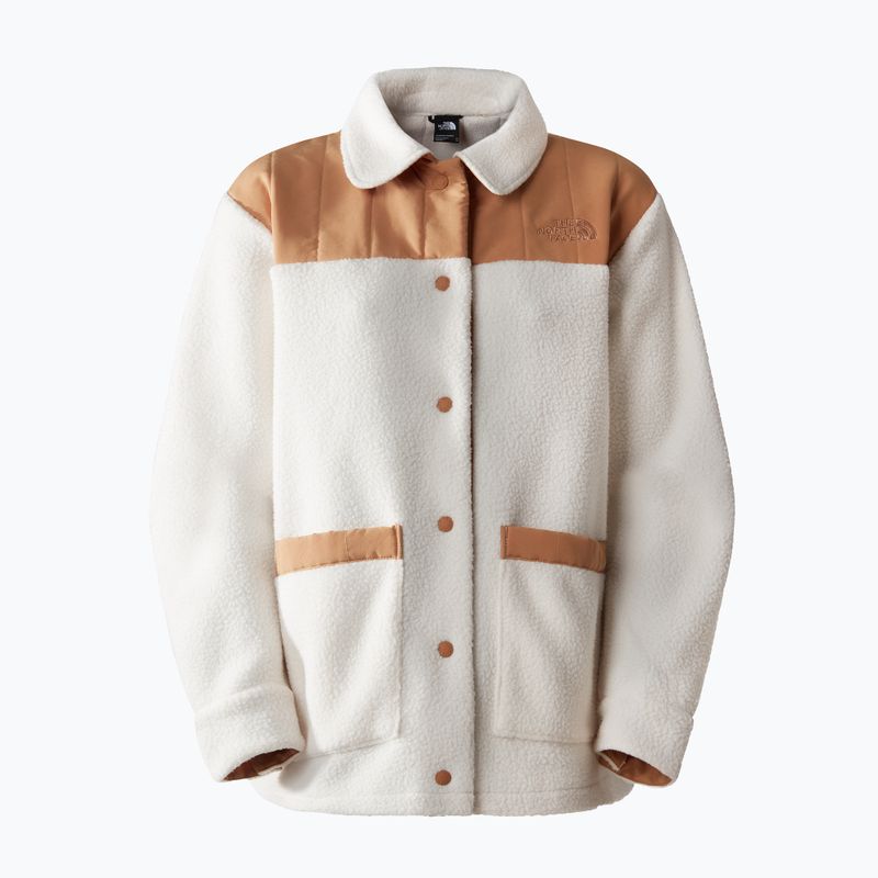 Dámska mikina The North Face Cragmont Fleece Shacket gardenia white/almond butter 4