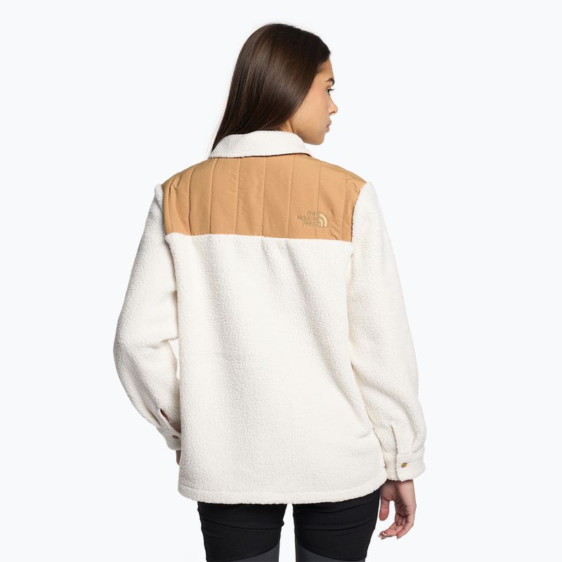 Dámska mikina The North Face Cragmont Fleece Shacket gardenia white/almond butter 2