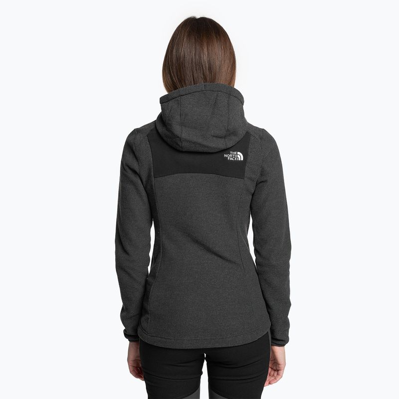 Dámska mikina The North Face Homesafe Full Zip Fleece Hoodie black/asphalt grey stripe/black 2