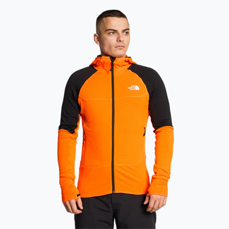 Pánska mikina The North Face Bolt Polartec Fleece Hoodie shocking orange/black
