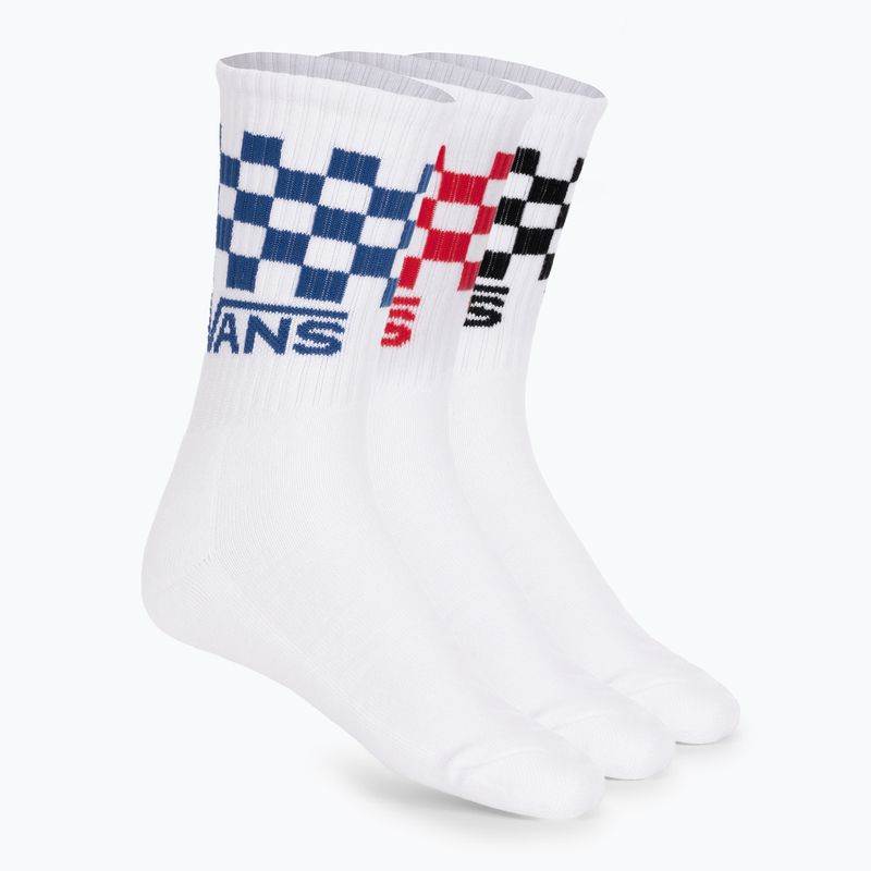 Ponožky pánske  Vans Classic Check Crew 3 pary white