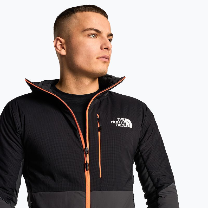 Pánska lyžiarska bunda The North Face Dawn Turn Hybrid Ventrix Hoodie asphalt grey/black/shocking orange 3