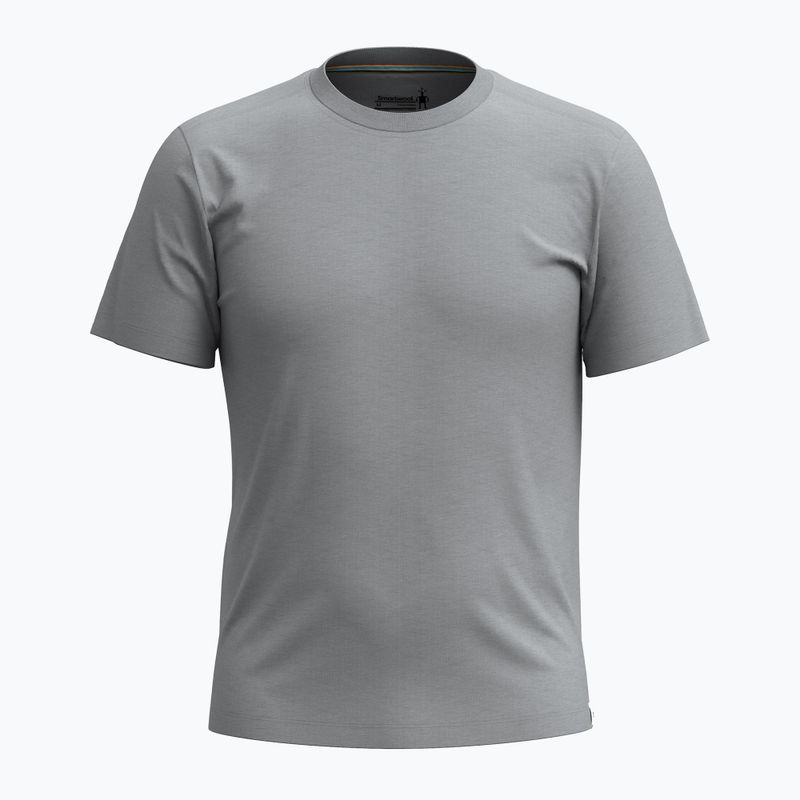 Pánske trekingové tričko Smartwool Short Sleeve Tee Slim Fit light gray heather