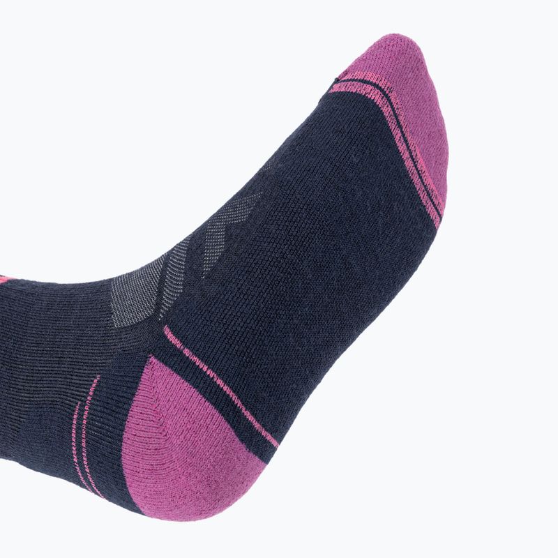 Dámske trekingové ponožky Smartwool Hike Light Cushion Tube Stripe Crew deep navy/power pink 5