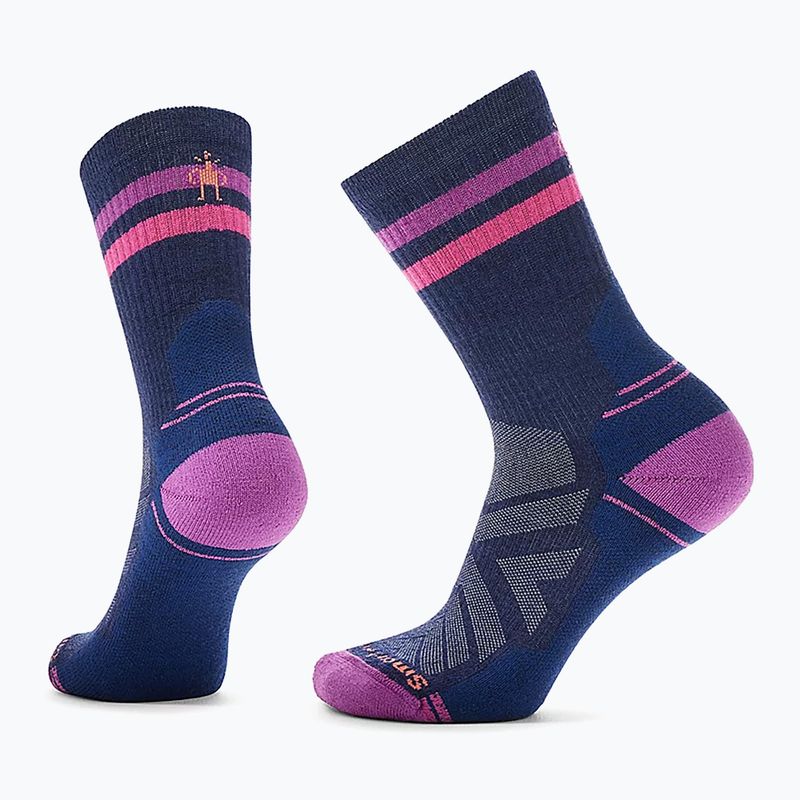 Dámske trekingové ponožky Smartwool Hike Light Cushion Tube Stripe Crew deep navy/power pink 6