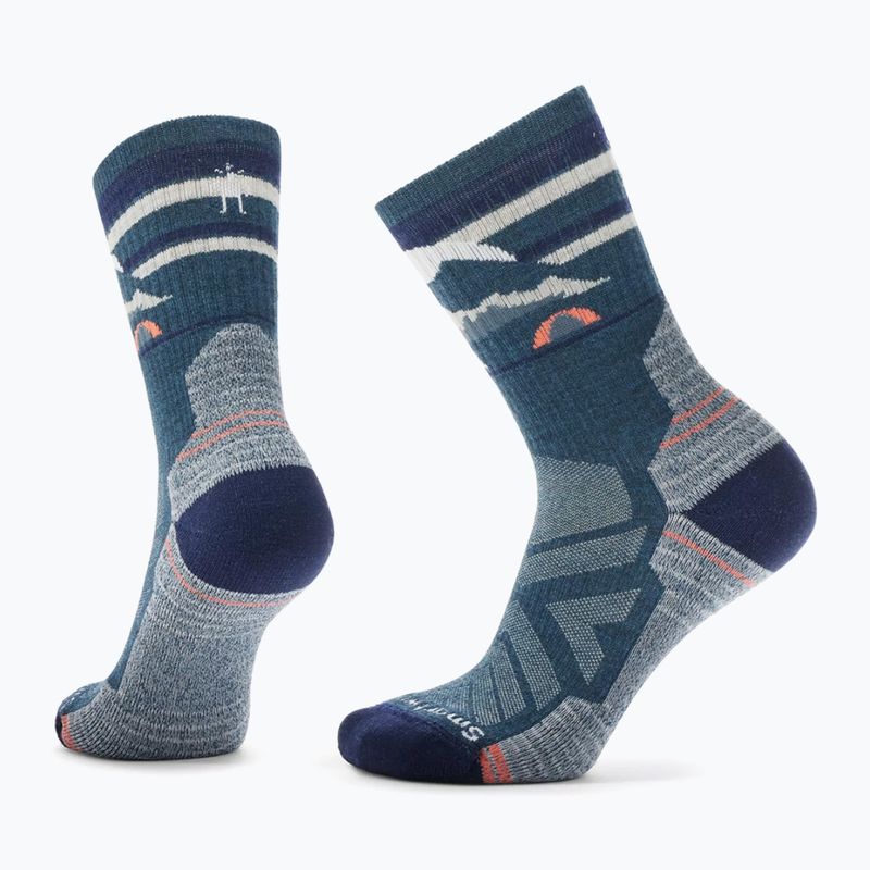 Dámske trekingové ponožky Smartwool Hike Light Cushion New Pattern Crew twilight blue