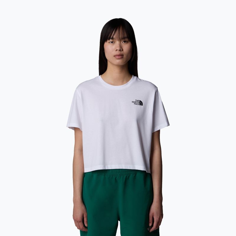 Dámske tričko The North Face Simple Dome Cropped Slim Tee tnf white