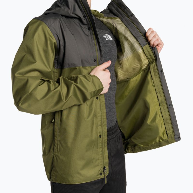 Pánska bunda do dažďa The North Face Quest Zip-In forest olive/asphalt grey 5