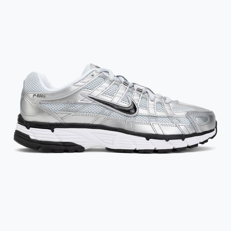 Dámske topánky Nike P-6000 white/metallic silver/black 2