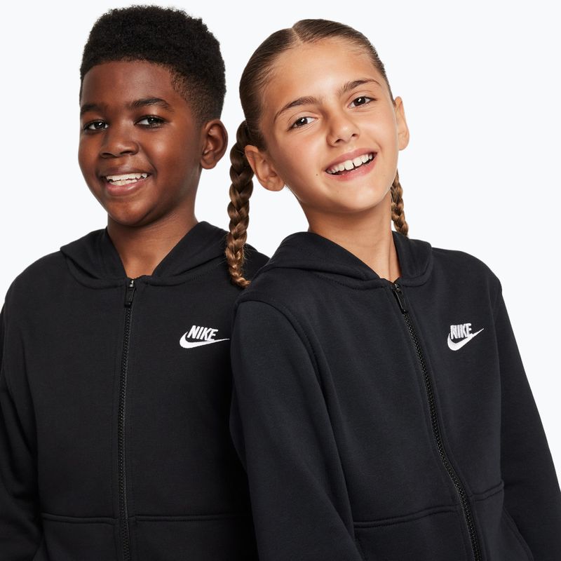 Detská mikina Nike Club Fleece black/white 4