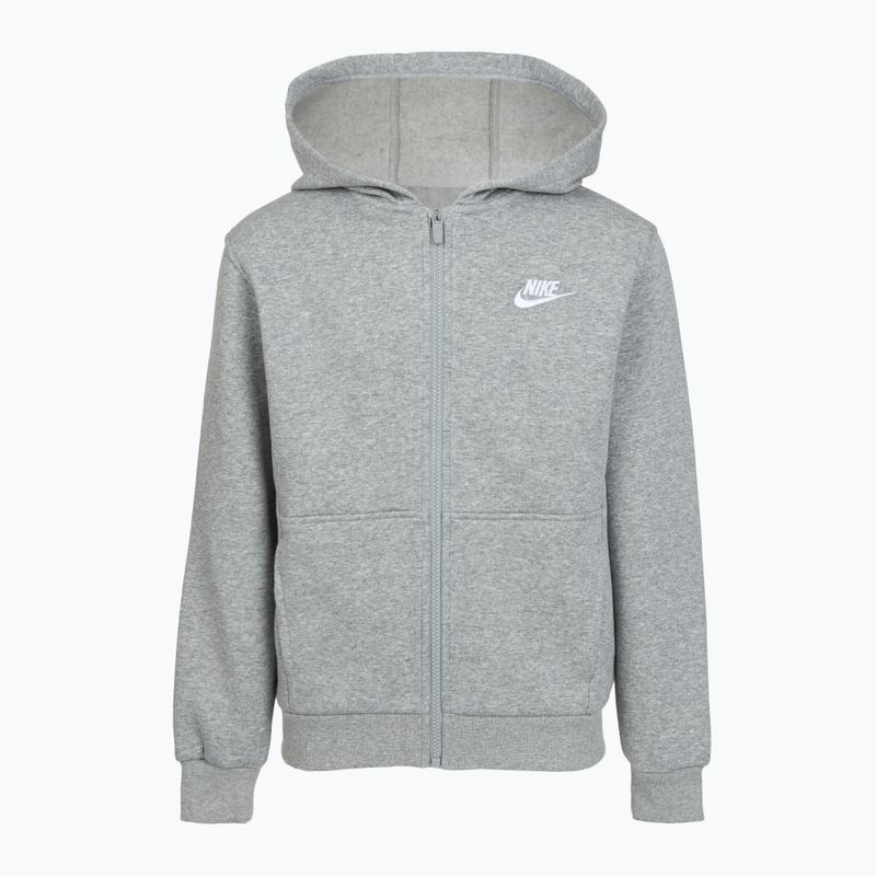 Detská mikina Nike Sportswear Club Fleece dark grey heather/base grey/white