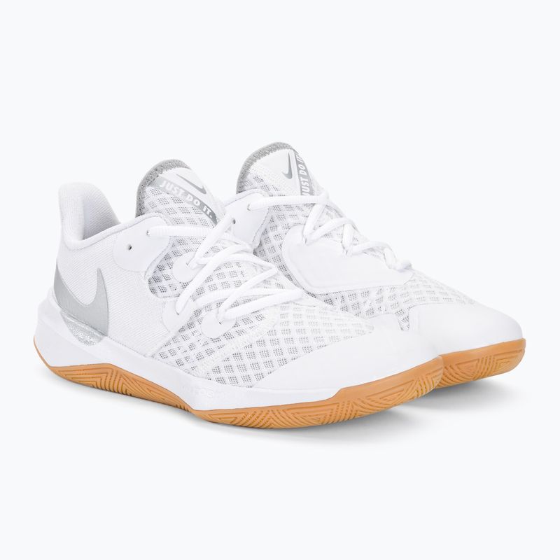 Tenisky na volejbal Nike Zoom Hyperspeed Court SE biele/metalická strieborná guma 4