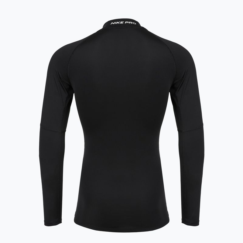 Pánske tréningové tričko longsleeve Nike Pro Dri-Fit Mock-Neck black/white 7