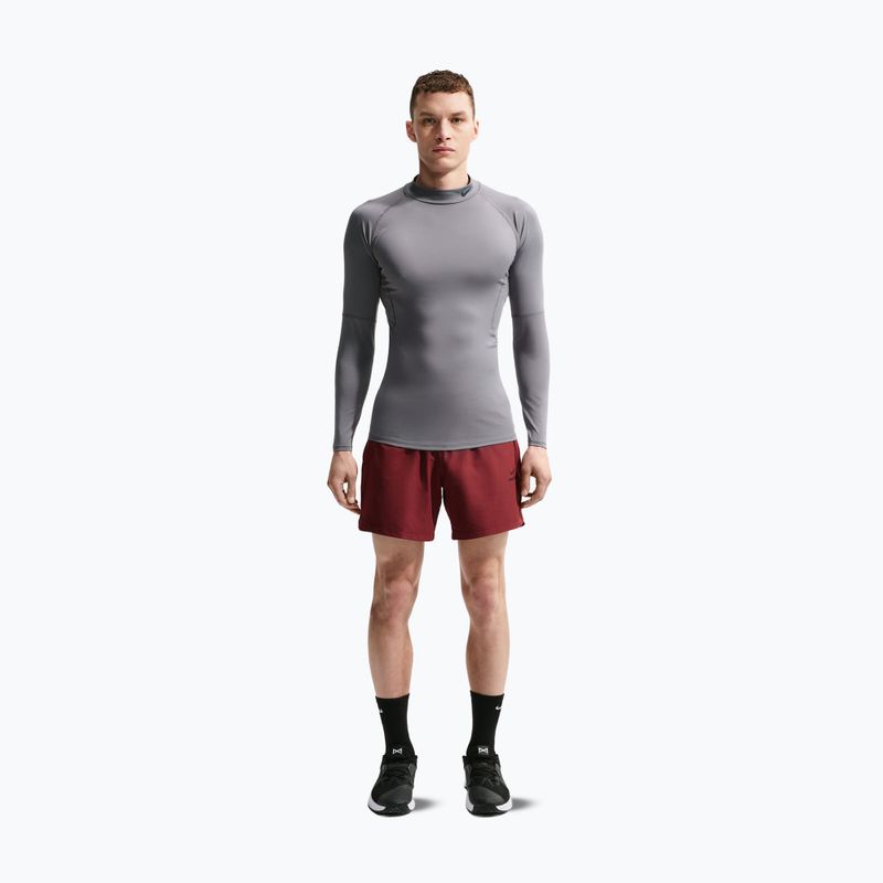 Pánske tréningové tričko longsleeve Nike Pro Dri-Fit Mock-Neck smoke grey/black 2