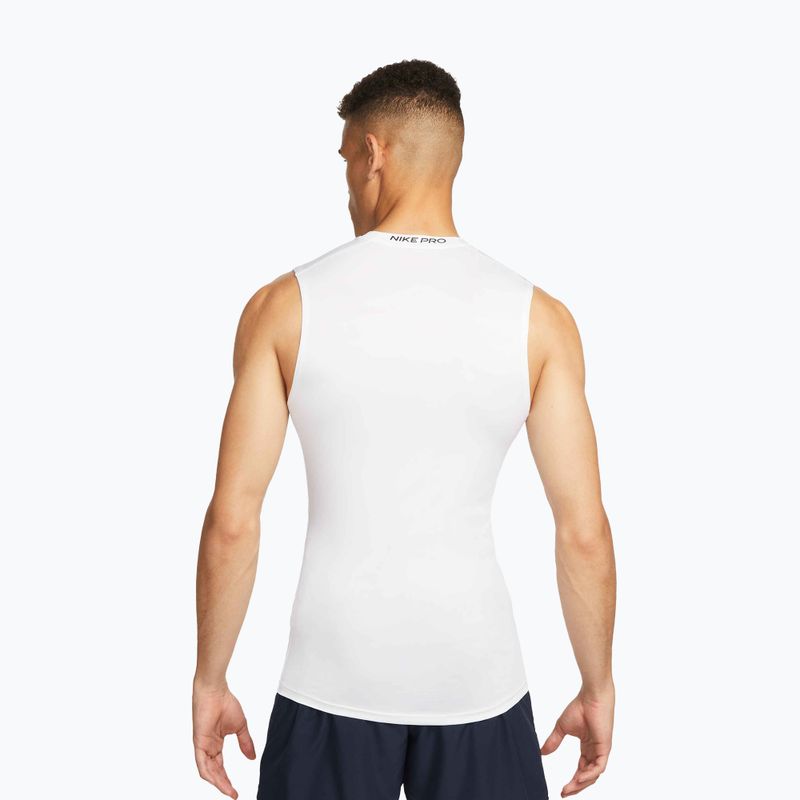 Pánske tričko Nike Pro Dri-Fit Tight Sleeveless Fitness white/black 3