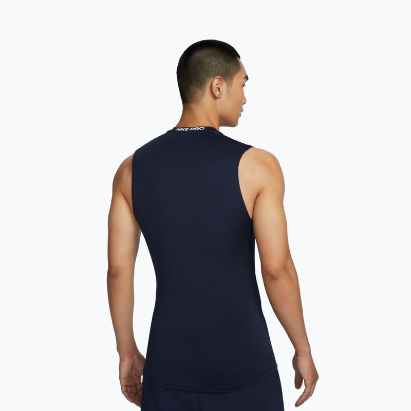Pánske tričko Nike Pro Dri-Fit Tight Sleeveless Fitness obsidian/white 3
