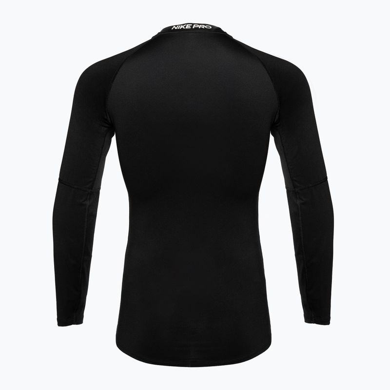 Pánske tričko Nike Pro Dri-Fit Tight Fitness Longsleeve black/white 2