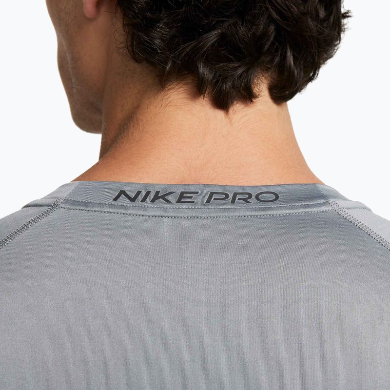 Pánske tréningové tričko longsleeve Nike Pro Dri-Fit Tight Fitness smoke grey/black 5