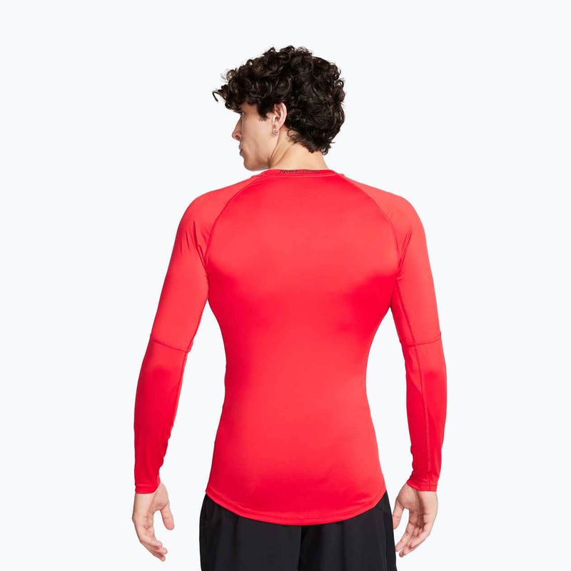 Pánske tréningové tričko longsleeve Nike Pro Dri-Fit Tight Fitness university red/black 3