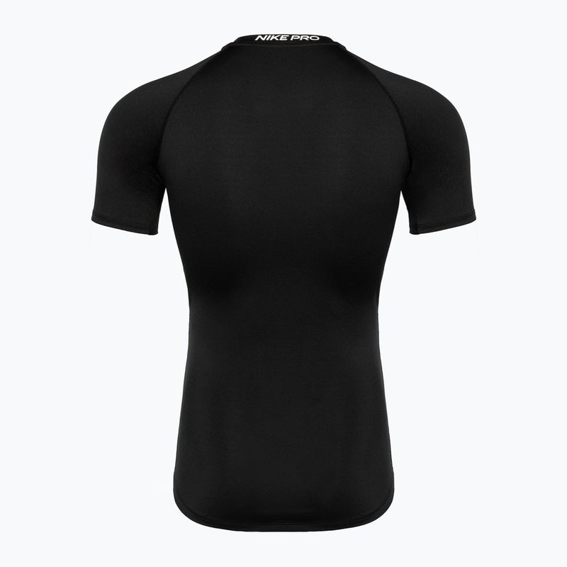 Pánske tréningové tričko Nike Pro Dri-Fit Tight SS Fitness black/white 2