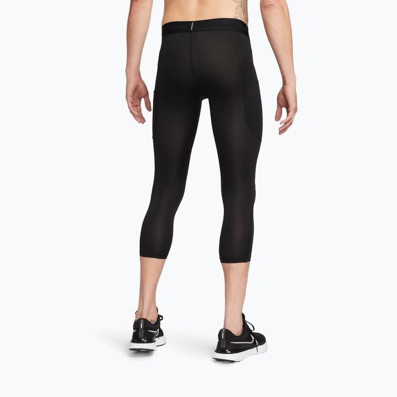 Pánske tréningové legíny Nike Pro Dri-Fit 3/4 Tight Fitness black/white 3