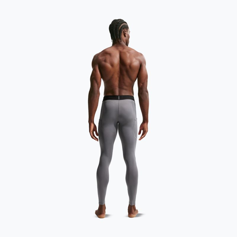 Pánske tréningové legíny Nike Pro Dri-Fit Tight Fitness smoke grey/black 3