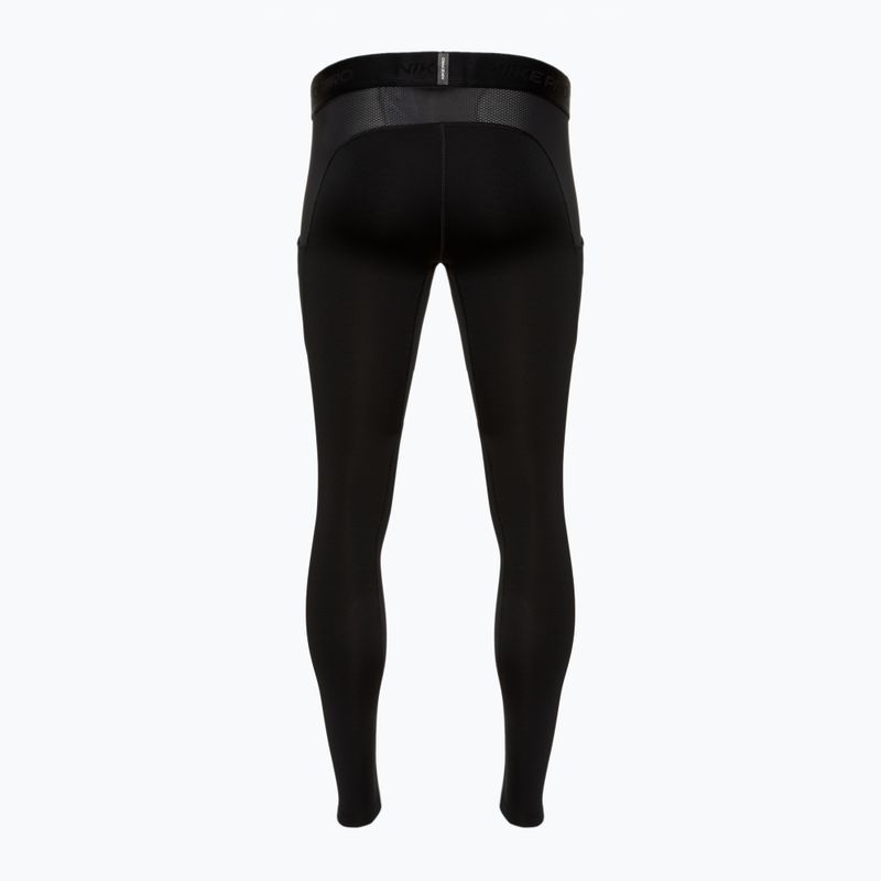 Pánske tréningové legíny Nike Pro Warm black/white 2