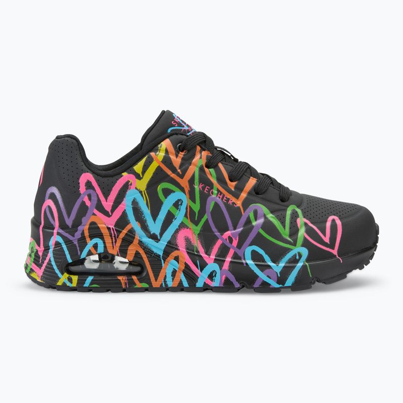 Dámska obuv SKECHERS JGoldcrown Uno Highlight Love black/multicolor 2