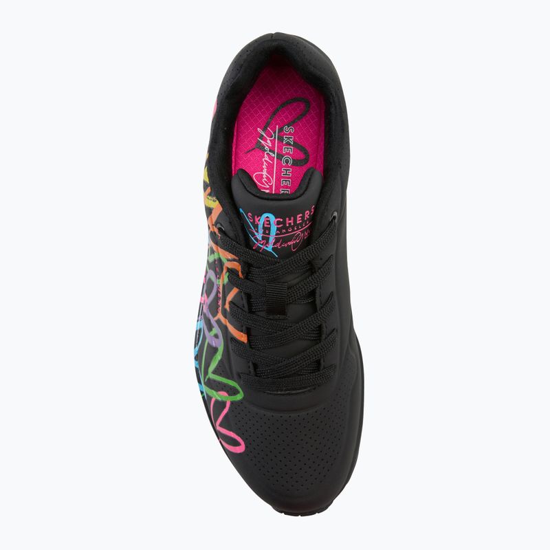 Dámska obuv SKECHERS JGoldcrown Uno Highlight Love black/multicolor 5