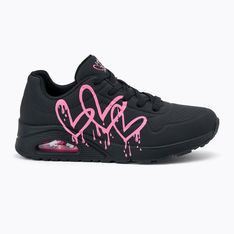 Dámske topánky SKECHERS Uno Dripping In Love black/pink 2