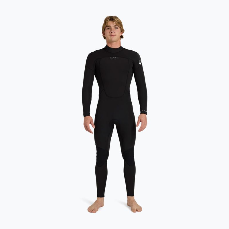 Pánsky plavecký neoprén Quiksilver Prologue+ 3/2 mm Back Zip Flatlock black