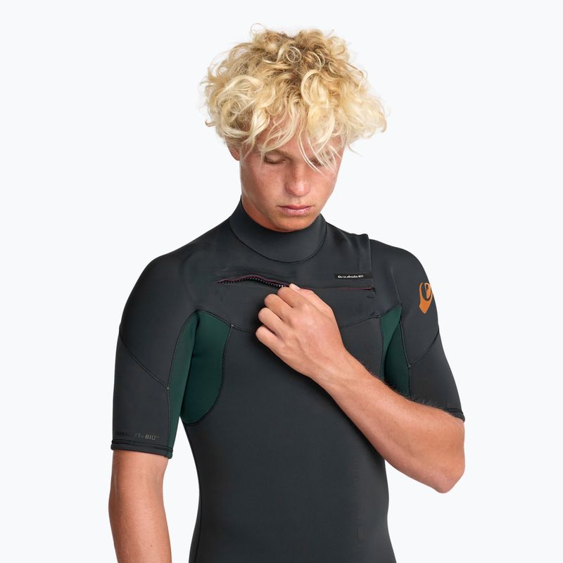 Pánsky plavecký neoprén Quiksilver Everyday Sessions 2/2 mm Chest Zip SS Spring jade 4
