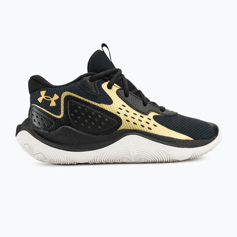 Basketbalová obuv Under Armour Jet' 23 black/metallic gold/metallic gold 2