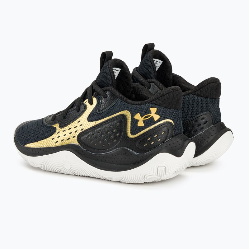 Basketbalová obuv Under Armour Jet' 23 black/metallic gold/metallic gold 3