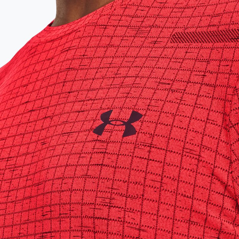 Pánske tréningové tričko Under Armour Seamless Grid beta/dark maroon 3