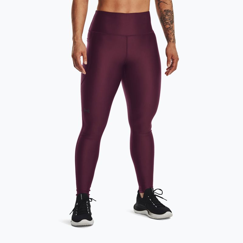 Dámske tréningové legíny Under Armour HG Armour HiRise dark maroon/black