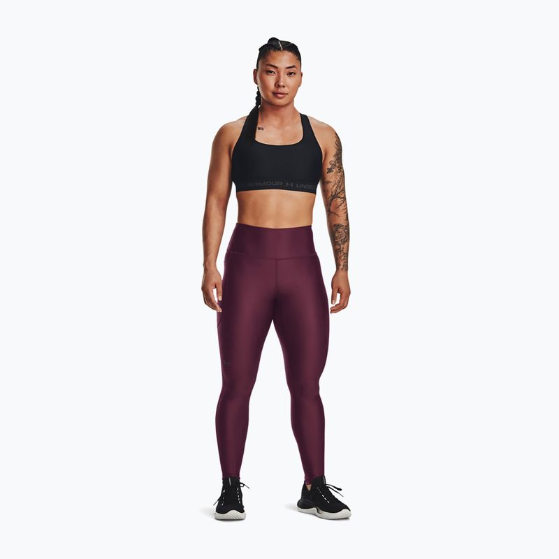 Dámske tréningové legíny Under Armour HG Armour HiRise dark maroon/black 2