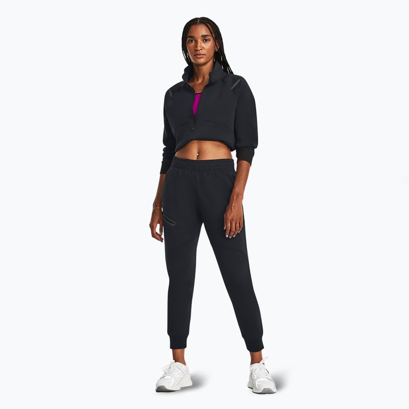 Dámske nohavice Under Armour Unstoppable Fleece Jogger black/black 2