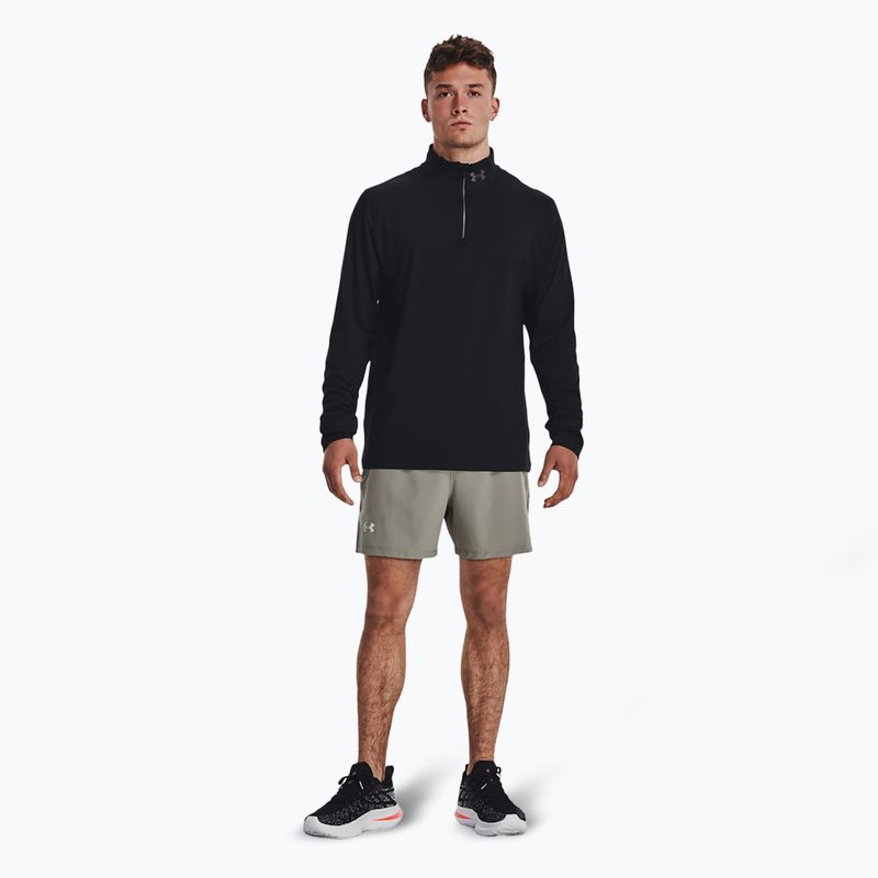 Pánske bežecké tričko Under Armour Launch Pro 1/4 Zip black/black/reflective 2