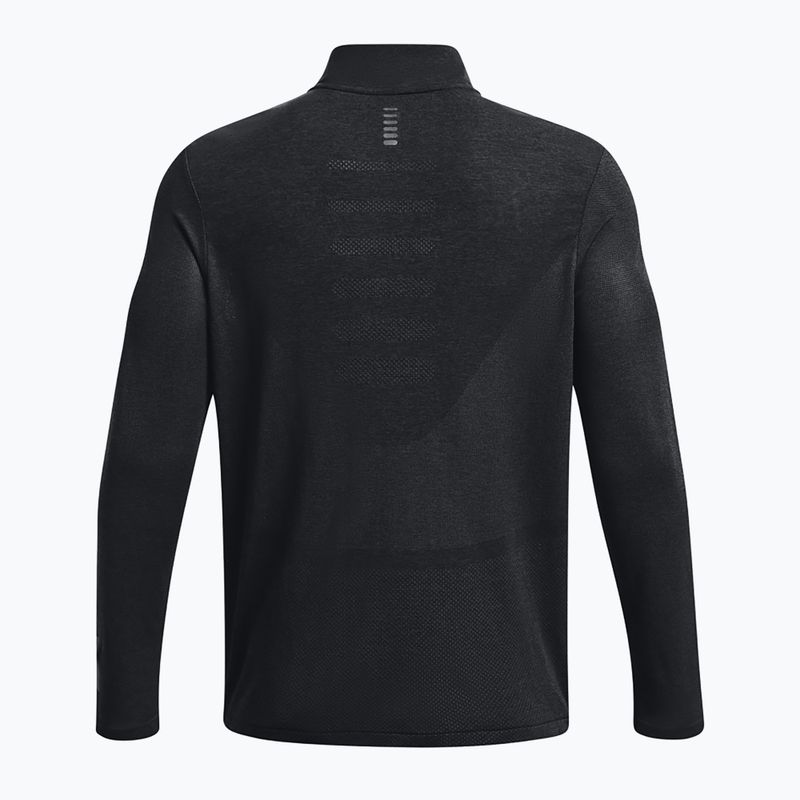 Pánske bežecké tričko Under Armour Seamless Stride 1/4 Zip black/reflective 5