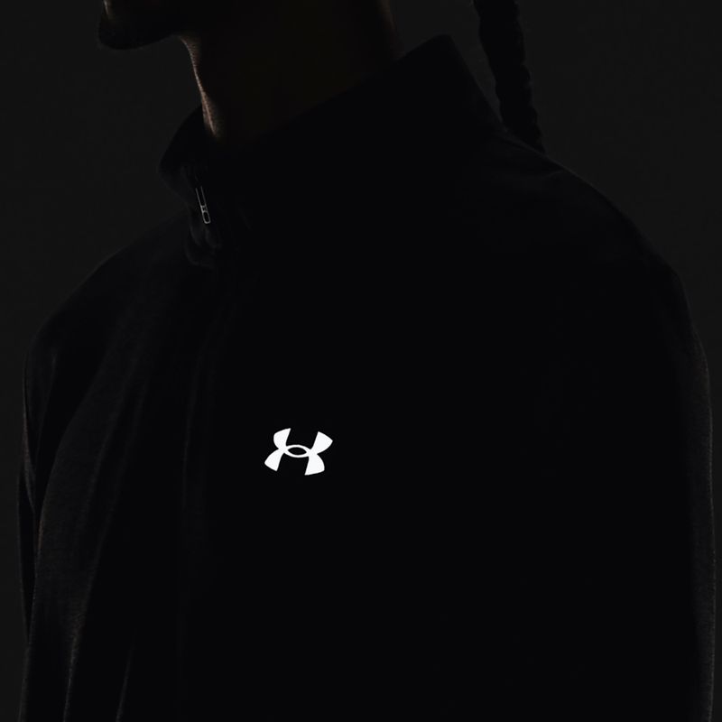 Pánske bežecké tričko Under Armour Seamless Stride 1/4 Zip black/reflective 6