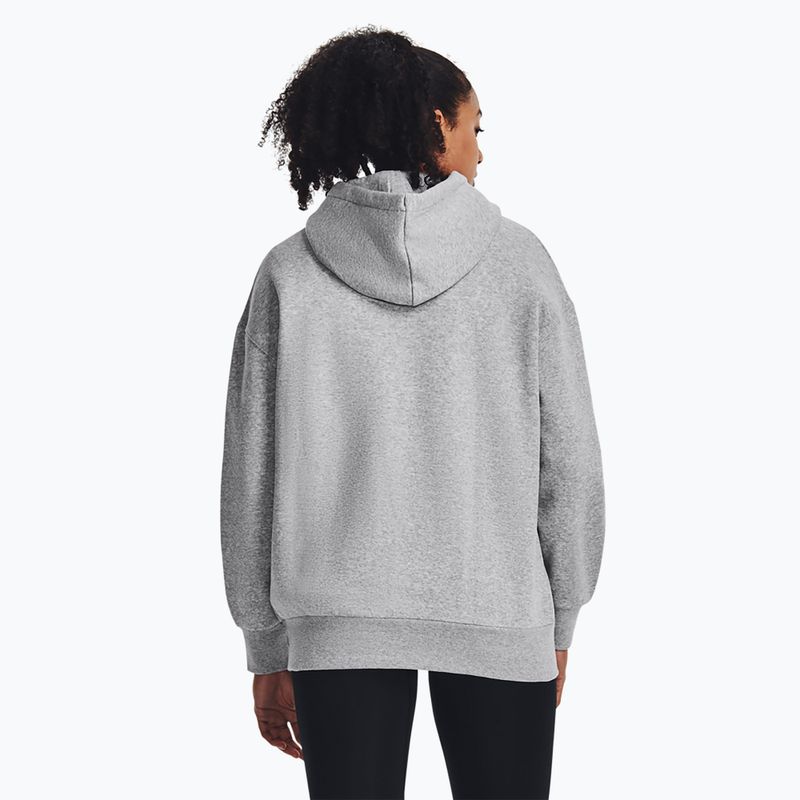 Damska bluza Under Armour Icon Fleece Hoodie mod gray light heather/white 3